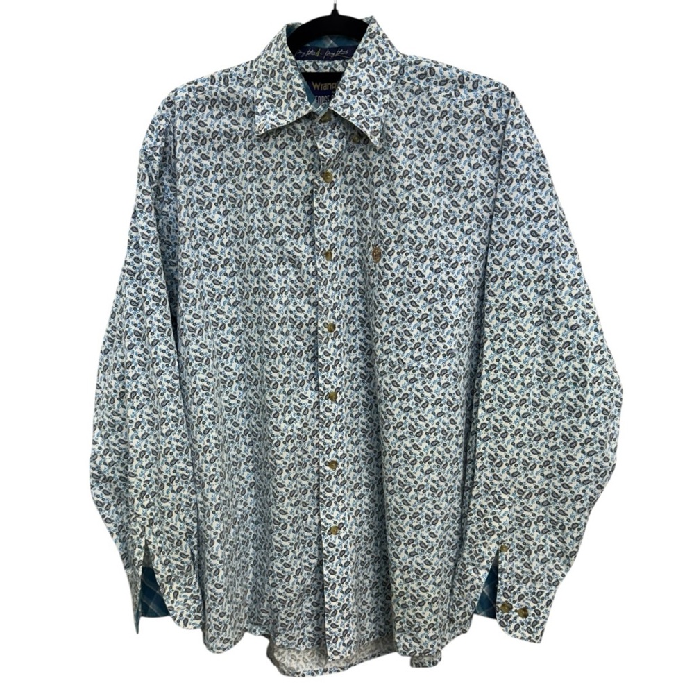 Wrangler George Strait Collection Men's‎ Floral Button Down Shirt Size L